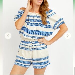 Sofia - Mazy Shorts & Lola Top Set in Royal Blue, OS